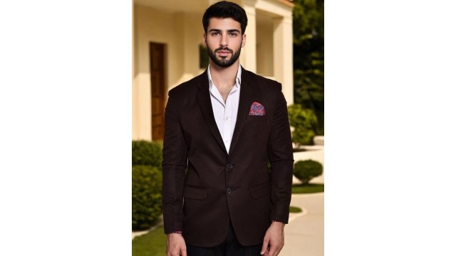 PRINTCULTRNotched Lapel Single Breasted Double Vent Blazer