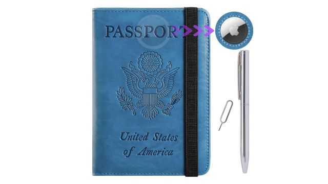 Passport Holder Cover Wallet For Airtag