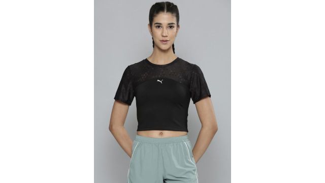 Puma Lace Slim Fit dryCELL Training Crop Top