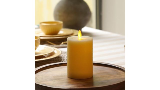 Pure Home + Living Beige Flickering Flameless LED Taper Candle