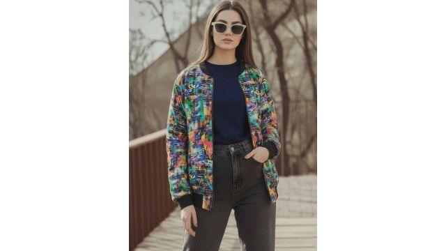 R.Code by The Roadster Life Co. Women Windcheater Bomber Jacket