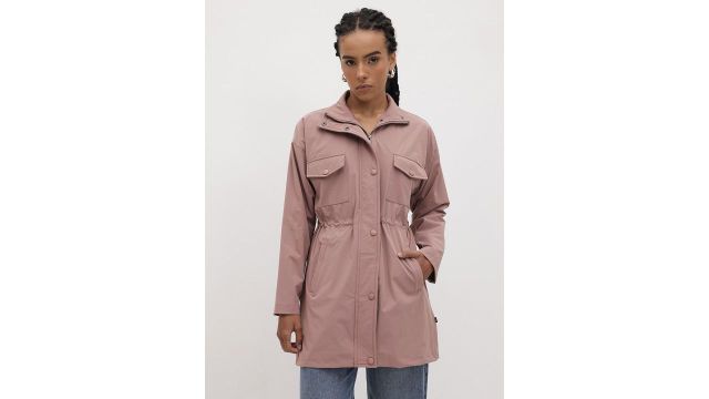 Roadster The Life Co. Longline Mock Collar Tailored Jacket (Mauve)