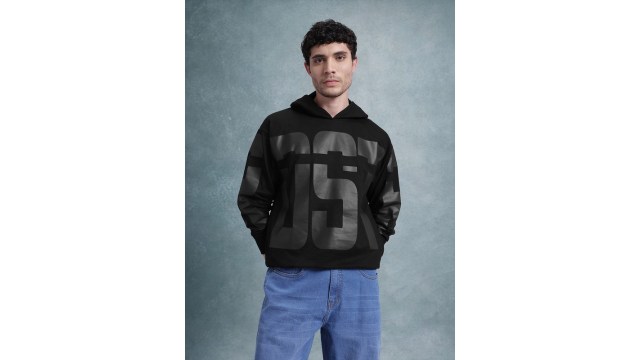 RoadsterThe Lifestyle Co. Men Printed Hooded Sweatshirt