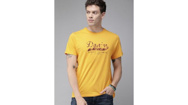 Roadster yellow typography tee