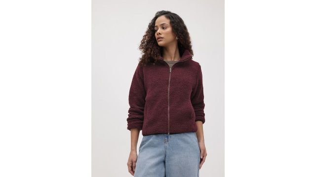 Roadster The Life Co. Cropped Sherpa Jacket
