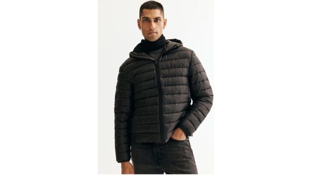 SLIM FIT LIGHTWEIGHT PUFFER JACKET (1274497001, black)