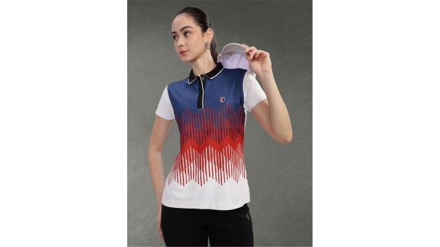 STELLERS Women Active Wear Wrinkle Free Quick Dry Collared T-shirt
