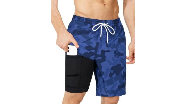 SURF CUZ Mens Swim Trunks with Compression Liner