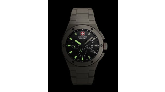 SWISS MILITARY HANOWA Men Dial & Ceramic Straps Analogue Chronograph Swiss Made Watch