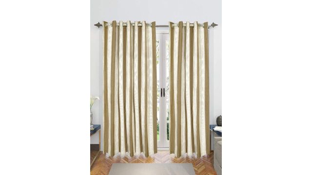 Saral Home Bamboo Cotton Set of 2 Door Curtains