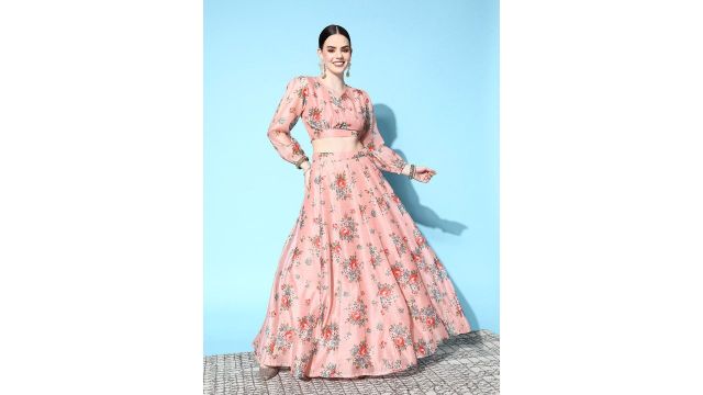 Shae by SASSAFRAS floral lehenga
