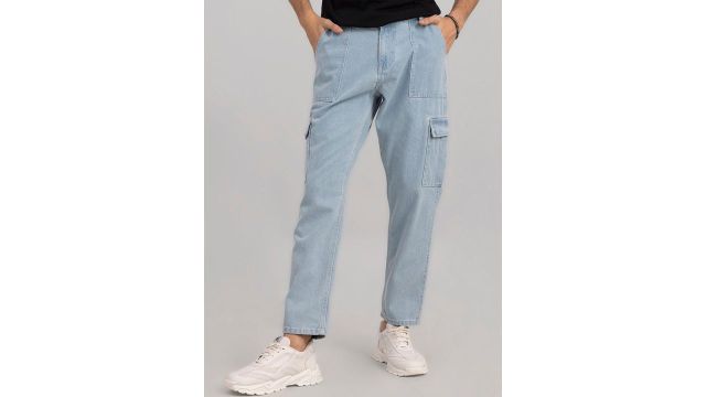 Snitch Men Blue Baggy Fit Jeans