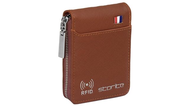 Storite Imported RFID PU Leather 9 Slot Card Holder