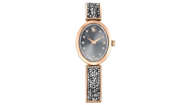 Swarovski Crystal Rock Stainless Steel Swiss Fashion Watch