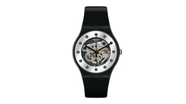 Swatch Silver Glam Unisex Dial & Ceramic Straps Analogue Watch