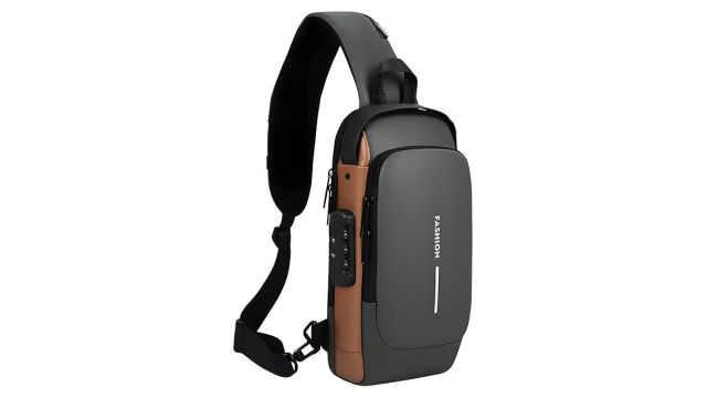 TS WITH TECHSUN Waterproof Polyester Slim Sling Bag