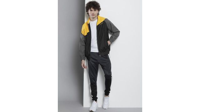 The Indian Garage Co Men Colourblocked Bomber Jacket