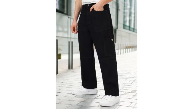 Urbano Fashion Men Loose Pure Cotton Baggy Fit Jeans