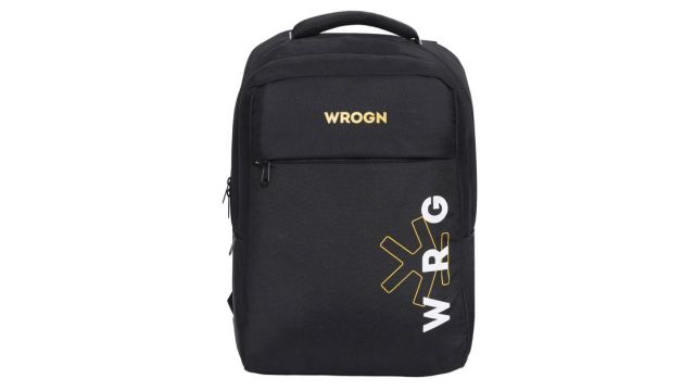 WROGN Unisex Typography Backpack with Compression Straps