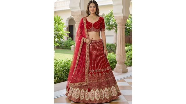 Zeel Clothing velvet lehenga 