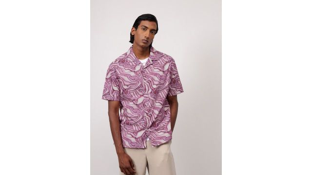 ether Comfort Fit Printed Organic Cotton Shirt