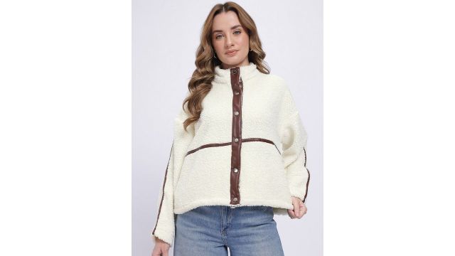 glitchez Self Design Sherpa Jacket
