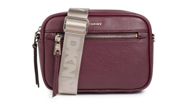 maroon textured sling bag