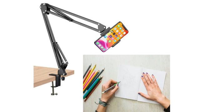 subton Overhead Tripod Camera Stand 360 Degree Mobile Holder