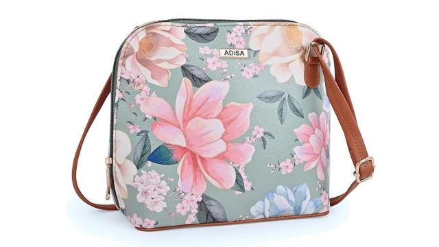 ADISA Women Girls Floral Print Sling Bag