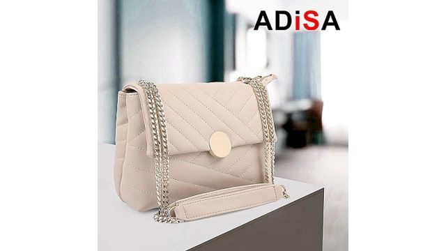 ADISA Women's Girls Quilted Cross Body Sling Bag