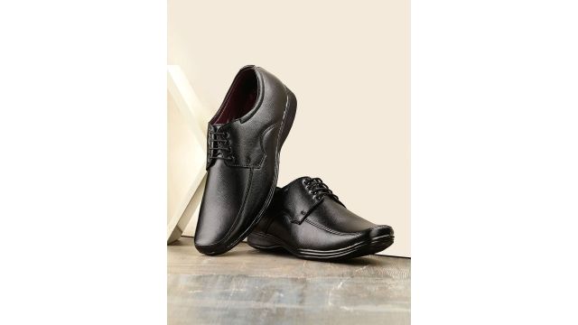 BUCIK Men Formal Lace-Up Derby Shoes (black)