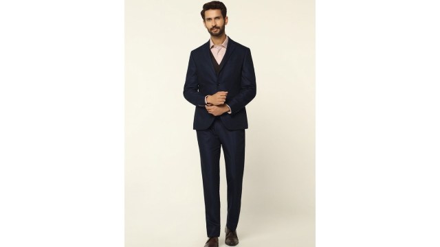 BlackberrysTextured Slim Fit 3 Piece Formal Suits