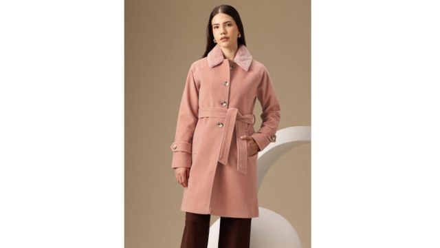 Chemistry Parka Coat with Belt (rust)