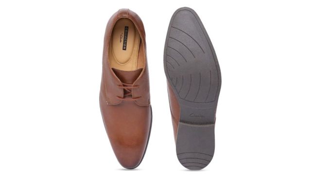 Clarks Men Brown Leather Derby Formal Shoes