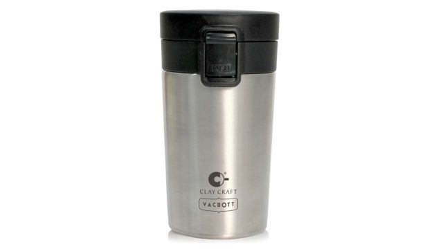 Clay Craft Vacbott Silver Vacuum Insulated Travel Mug