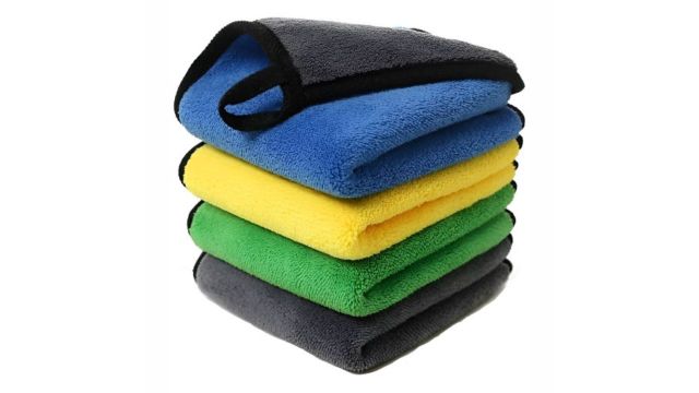 Cotton Bolls Textiles Yellow & Blue 4 Pcs Cleaning Cloth Set