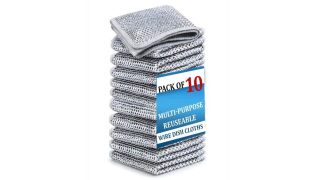 DALUCI Silver-Toned 2025 Solid Other Gloves And Chef Cap Cleaning Cloth