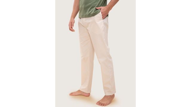 DAMENSCH Men Beige Solid Lounge Pants