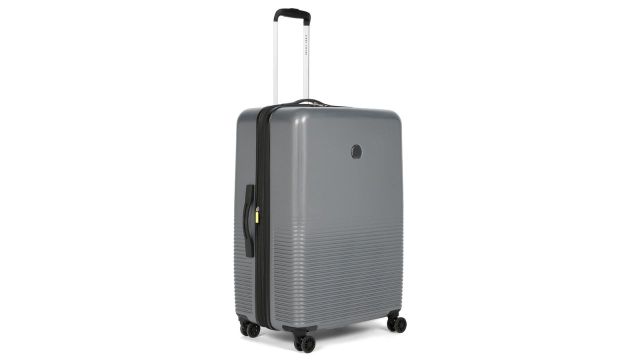 DELSEY PARIS Marina 75 CM Large Check-in Polycarbonate and Expandable 4 Double Wheels Anthracite Hard-Sided Trolley Bag