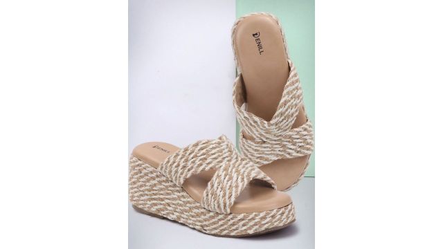 Denill Women Rope Crisscross Braided Straps Platform Wedge Sandals
