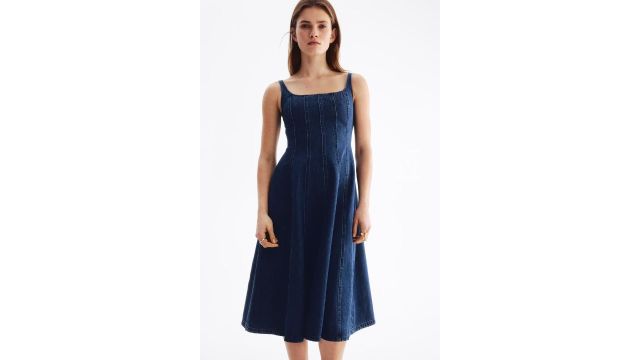 H&M Denim Midi Dress