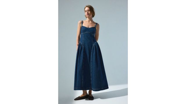 H&M Flared-Skirt Denim Dress