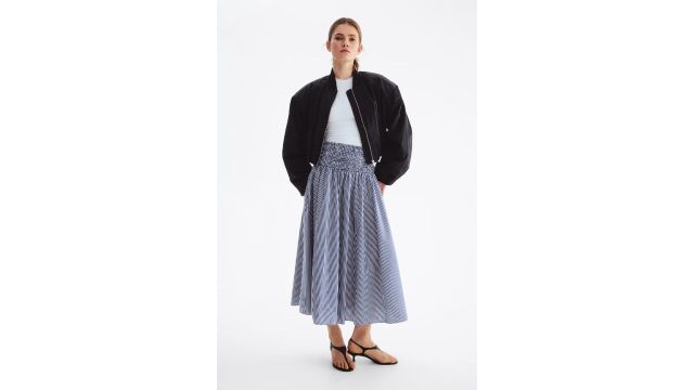 H&M Smocked-Waist Skirt
