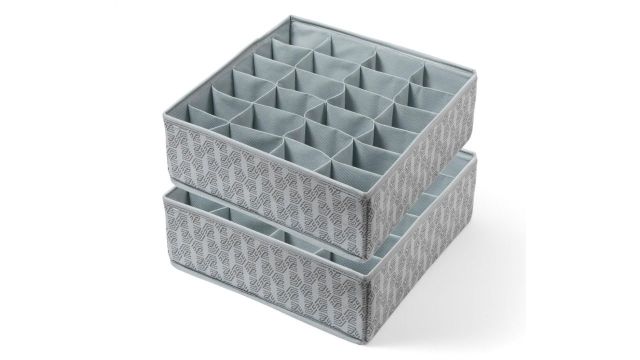 HomeStrap Non-Woven 24 Compartment Socks Organizer