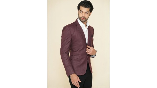 House of PataudiNotched Lapel Pure Cotton Tailored-Fit Single-Breasted Blazer