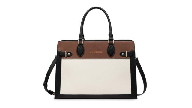 LA ELLORE Women Colorblock Vegan Leather Handbag