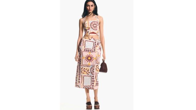 Linen-blend co-ord set