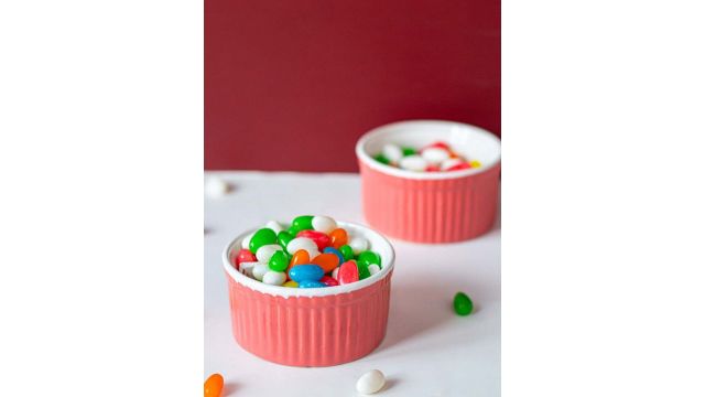 MARKET99 Set Of 2 Red & White Muffin Cups