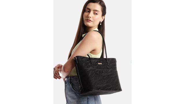 Mast & Harbour Women Black Office Tote Bag