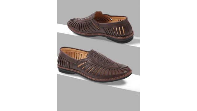 Men Brown PU Loafers